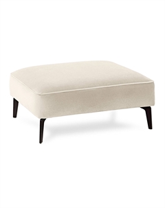 Пуф каркасный из велюра и металла бежевый Laredoute