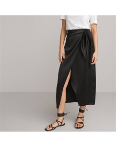Юбка длинная на завязках черный Laredoute