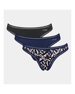 Комплект из 3 трусов-стрингов из хлопка Go Crush синий Sloggi