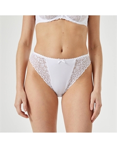 Трусы-слипы из кружева и микрофибры белый Laredoute