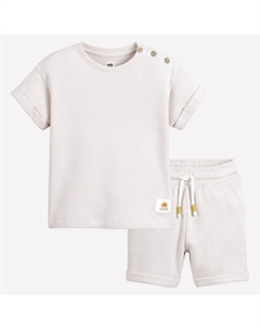 Комплект из футболки и шорт La Redoute бежевый La redoute collections