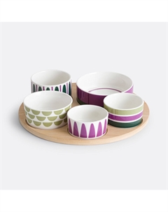 Набор для аперитива из пяти чаш Etno фиолетовый La redoute interieurs