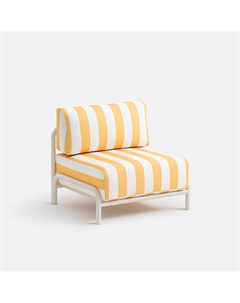 Кресло низкое для сада с каркасом из металла Thomes желтый Laredoute