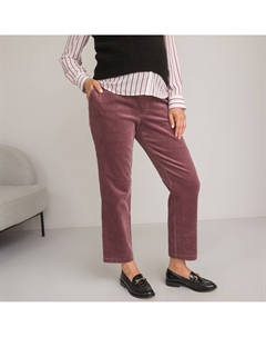 Брюки прямые для периода беременности из рифленого велюра розовый La redoute collections