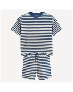 Пижама с шортами из махровой ткани бежевый La redoute collections