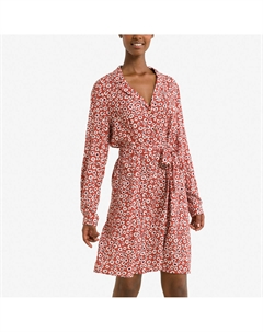 Платье короткое с принтом красный Vero moda