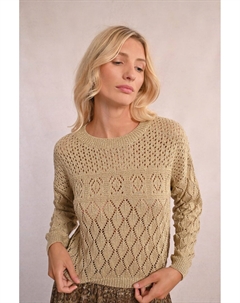 Пуловер с круглым вырезом золотистый Molly bracken
