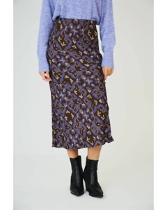 Юбка-миди прямая с принтом каштановый Laredoute