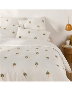 Пододеяльник из осветленного хлопкальна с вышивкой Ravenel бежевый La redoute interieurs