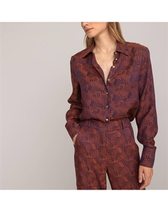 Рубашка с длинными рукавами геометрический принт синий Laredoute