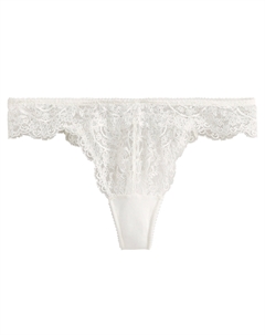 Кружевные стринги Valentine белый Laredoute
