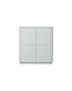 Шкаф четыре двери из бука серый Laredoute