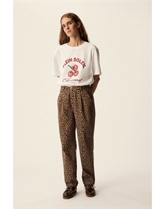 Брюки прямые с леопардовым принтом SAGUS другие Laredoute