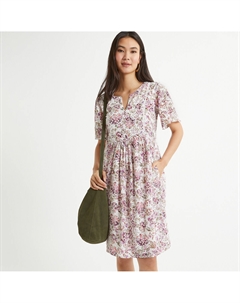 Платье-миди расклешенное с цветочным принтом другие Laredoute