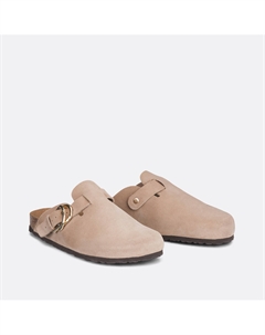 Туфли без задника в стиле сабо из замшевой кожи бежевый La redoute collections