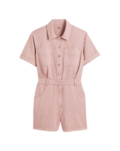 Комбинезон с шортами из денима розовый La redoute collections