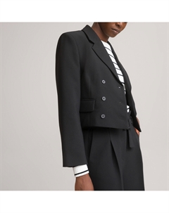 Блейзер короткий прямого покроя черный Laredoute