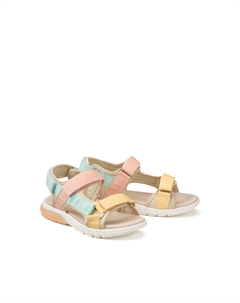 Сандалии с застежкой на липучку разноцветный La redoute collections
