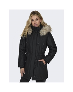 Парка с капюшоном черный Only