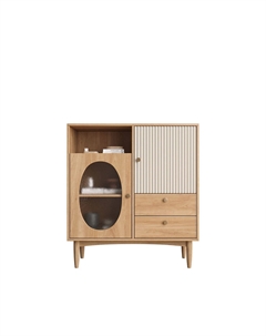 Комод с двумя дверками и 2 ящиками  каштановый So'home