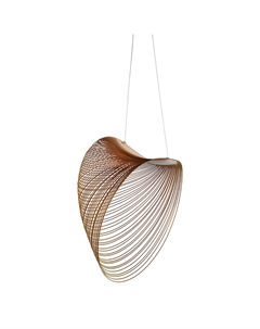 Подвесной светильник из дерева и акрила бежевый So'home