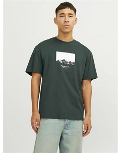 Футболка широкая с круглым вырезом серый Laredoute