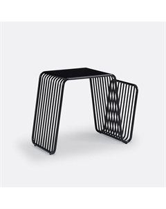 Стол журнальный из стали для журналов Cinera черный Laredoute