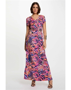 Платье длинное прямое с кашемировым рисунком другие Morgan