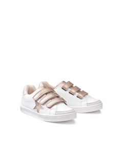 Кеды низкие на липучках вставка в виде звезды белый La redoute collections