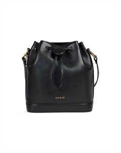 Сумка-ведро из кожи NORAH черный Laredoute