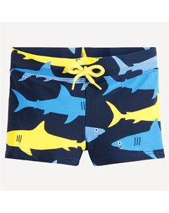 Плавки-шорты с принтом акулы синий Laredoute