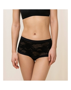 Трусы-слипы бандо из переработанного кружева Smart Lace черный Laredoute