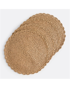 Набор из 4 бумажных салфеток Solia бежевый Laredoute