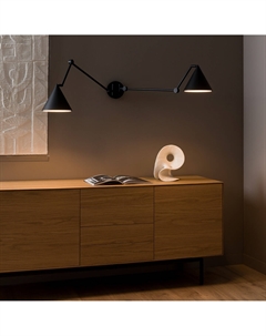 Светильник на шарнире с двумя бра Moke черный Am.pm.