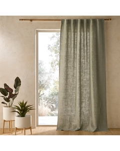 Штора из 100 льна в крапинку Linoa зеленый Am.pm.