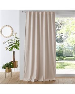 Штора на подкладке из льнавискозы Odorie бежевый Laredoute