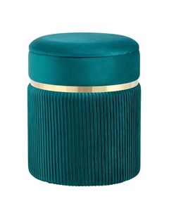 Пуф из мягкого велюра синий So'home