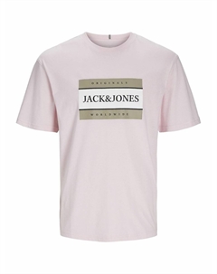 Футболка широкая с круглым вырезом и логотипом розовый Laredoute