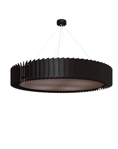 Подвесной светильник из МДФ и шпона дуба L черный So'home