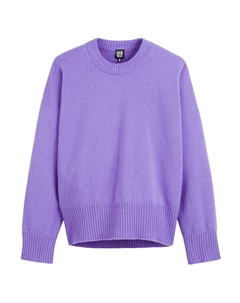 Пуловер из шерсти и кашемира изготовленный во Франции фиолетовый La redoute collections