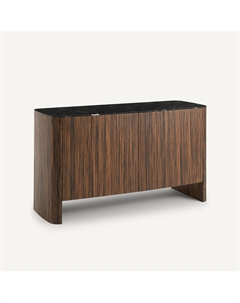 Шкаф для посуды из красного дерева и мрамора Mal каштановый Laredoute