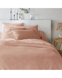 Пододеяльник из хлопковой фланели Clara розовый Laredoute