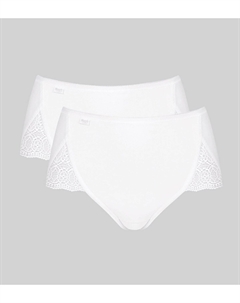 Комплект из двух трусов с высокой посадкой Pure Sense Luxe белый Sloggi