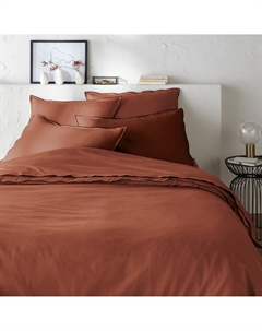 Пододеяльник из осветленного хлопкового сатина Victor uni красный La redoute interieurs