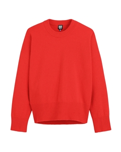 Пуловер из шерсти и кашемира изготовленный во Франции оранжевый La redoute collections