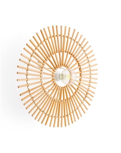 Бра круглое из ротанга 50 см Nogu бежевый Laredoute