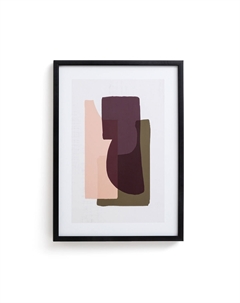 Постер с графическим рисунком в рамке Dolce разноцветный Laredoute