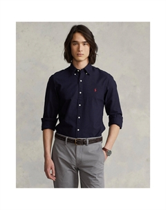 Рубашка узкого покроя из ткани оксфорд синий Polo ralph lauren