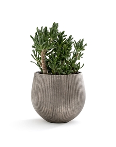 Кашпо XL из сплава алюминия Oska серый Laredoute