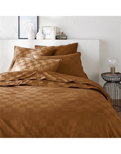 Пододеяльник из осветленного хлопкового сатина Victor damier желтый La redoute interieurs